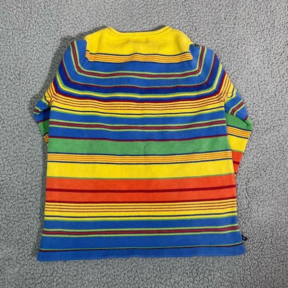 Lauren By Ralph Lauren Women’s Sweater Pull Over Crewneck Striped Rainbow Small - Picture 5 of 6